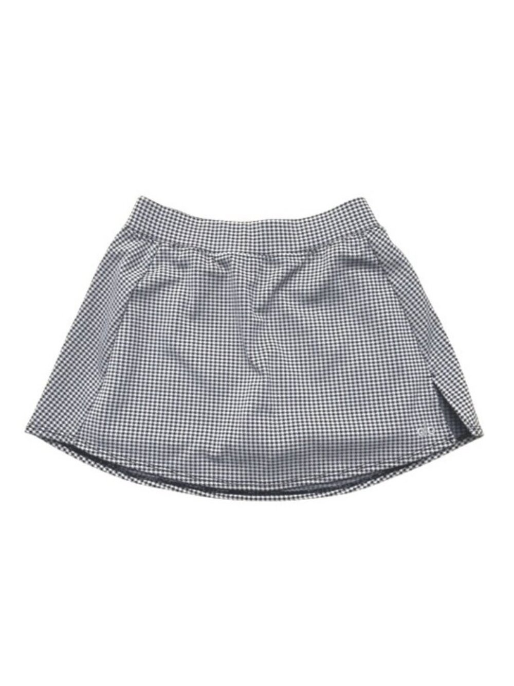 Alo Yoga Micro Houndstooth Tennis Skirt in Black/White